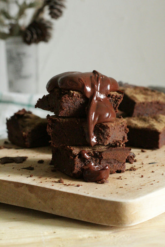 Avocado Oil Brownies with Sea Salt