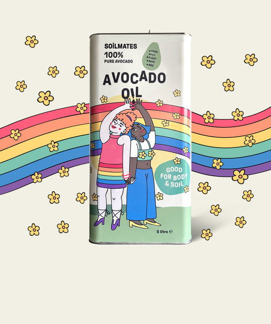 Avocado olie blik van 5 liter - Love is Love! Speciale Editie