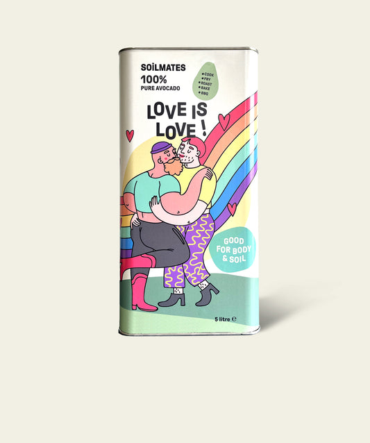 Avocado olie blik van 5 liter - Love is Love! Speciale Editie